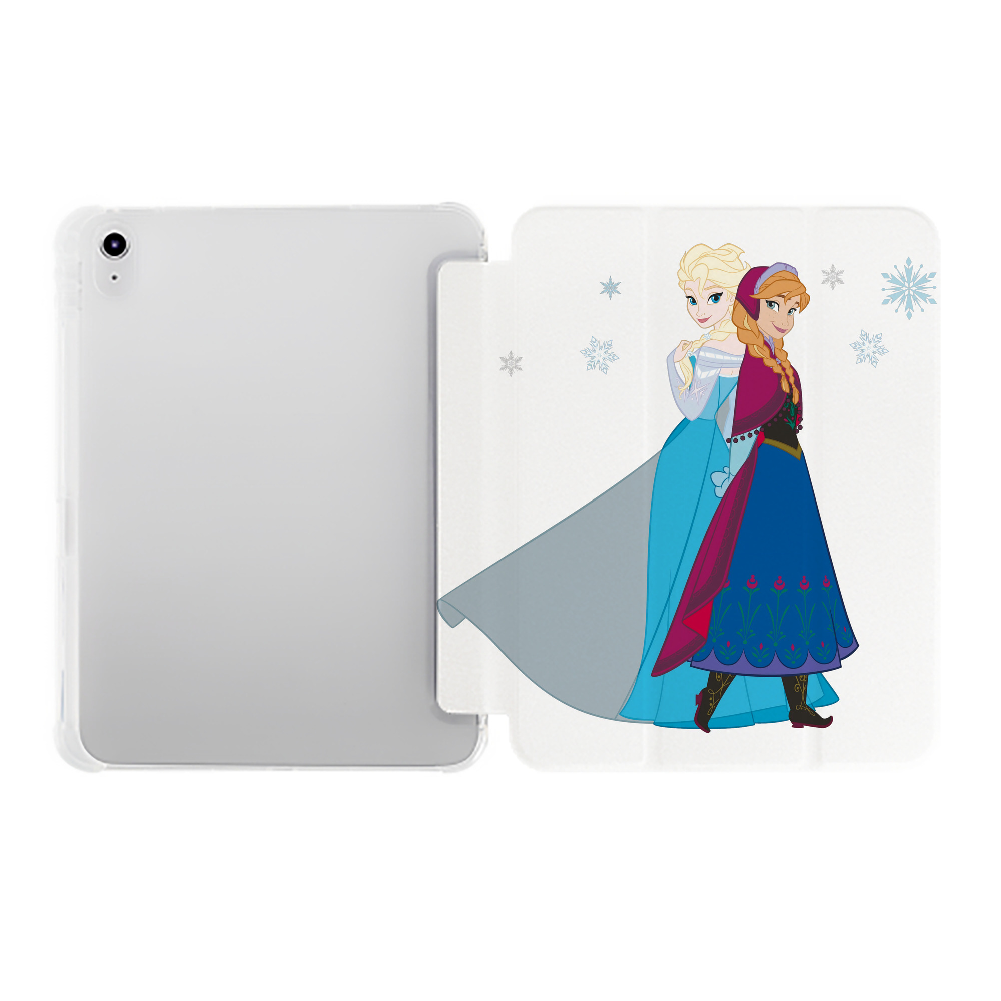 （画像用） アナと雪の女王 アンナ エルサ Frozen Anna Elsa IPad ケース ペン収納付き 三つ折りスタンド PUレザー×シリコン 対応機種9.5/10.5/10.9インチ